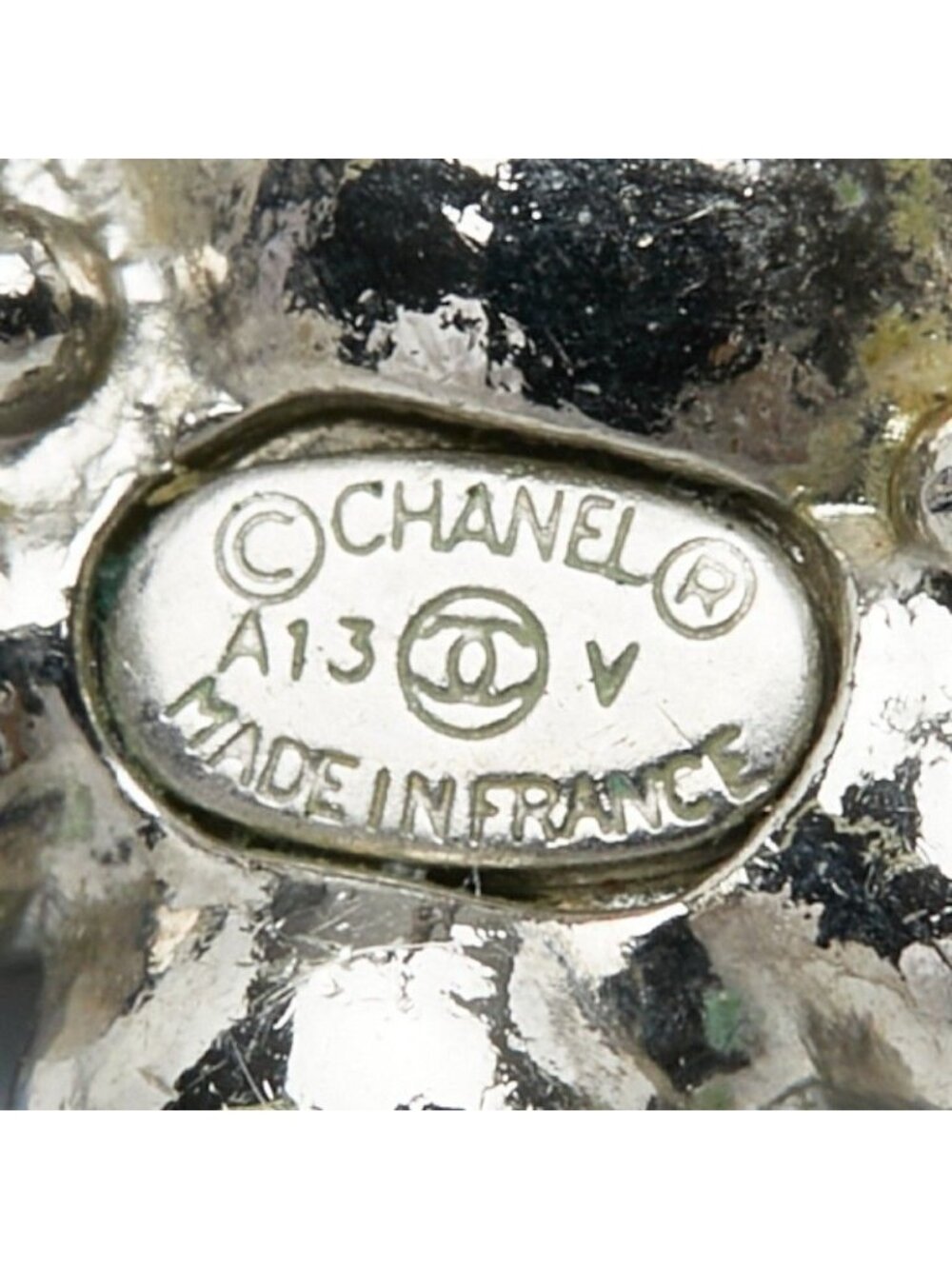 Chanel Stud Earrings Silver Metal Bijoux - Picture 4 of 5